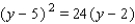 <strong>Find an equation of the parabola that satisfies the condition. Focus , directrix </strong> A) B) C) D) E)