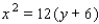 <strong>Find an equation of the parabola that satisfies the condition. Vertex , focus </strong> A) B) C) D) E)