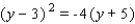 <strong>Find an equation for the set of points in an xy-plane that are equidistant from the point P and the line l. </strong> A) B) C) D) E)