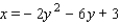 <strong>Find an equation for the parabola that has a horizontal axis and passes through the given points. </strong> A) B) C) D) E)