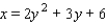 <strong>Find an equation for the parabola that has a horizontal axis and passes through the given points. </strong> A) B) C) D) E)