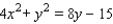 Sketch the graph of the ellipse, showing the foci .  
