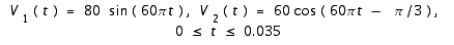 Lissajous figures are used in the study of electrical circuits to determine the phase difference between a known voltage and an unknown voltage having the same frequency. The voltages are graphed parametrically as and . If is acute, then where y<sub> </sub><sub>int</sub><sub> </sub> is the nonnegative y -intercept and y<sub> max </sub> is the maximum y -value on the curve. Graph the parametric curve and use the graph to approximate in degrees if