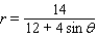 Find an equation in x and y for the polar equation.  