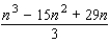 <strong>Express the sum in terms of n. (Hint: Use the theorem on sums to write the sum as . Next, use the following formulas and the theorem on the sum of a constant.)</strong> A) B) C) D) E)