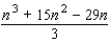 <strong>Express the sum in terms of n. (Hint: Use the theorem on sums to write the sum as . Next, use the following formulas and the theorem on the sum of a constant.)</strong> A) B) C) D) E)