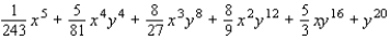 <strong>Use the binomial theorem to expand and simplify. </strong> A) B) C) D) E)