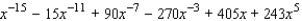 <strong>Use the binomial theorem to expand and simplify. </strong> A) B) C) D) E)