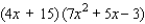 <strong>Express as a polynomial. </strong> A)28x<sup> 3 </sup> + 24x<sup> 2 </sup> + 28x - 45 B)28x<sup> 3 </sup> + 125x<sup> 2 </sup> + 63x - 45 C)125x<sup> 3 </sup> - 28x<sup> 2 </sup> + 28x - 45 D)28x<sup> 3 </sup> + 24x<sup> 2 </sup> + 63x - 45 E)125x<sup> 3 </sup> - 24x<sup> 2 </sup> + 28x - 45