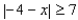 <strong>The two given numbers are coordinates of points and , respectively, on a coordinate line. Express the indicated statement as an inequality involving the absolute value symbol. , is at least </strong> A) B) C) D) E)