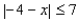 <strong>The two given numbers are coordinates of points and , respectively, on a coordinate line. Express the indicated statement as an inequality involving the absolute value symbol. , is at least </strong> A) B) C) D) E)