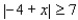 <strong>The two given numbers are coordinates of points and , respectively, on a coordinate line. Express the indicated statement as an inequality involving the absolute value symbol. , is at least </strong> A) B) C) D) E)
