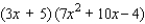 <strong>Express as a polynomial. </strong> A)65x<sup> 3 </sup> - 21x<sup> 2 </sup> + 27x - 20 B)65x<sup> 3 </sup> - 30x<sup> 2 </sup> + 27x - 20 C)21x<sup> 3 </sup> + 30x<sup> 2 </sup> + 27x - 20 D)21x<sup> 3 </sup> + 65x<sup> 2 </sup> + 38x - 20 E)21x<sup> 3 </sup> + 30x<sup> 2 </sup> + 38x - 20