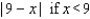 Rewrite the following expression without using the absolute value symbol, and simplify the result.  