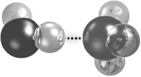 <strong>  The dots in the figure represent a(n)</strong> A) covalent bond. B) ionic bond. C) hydrogen bond. D) polar covalent bond. E) hydrophobic interaction. <div style=padding-top: 35px> 