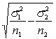<strong>If two random samples of sizes and are selected independently from two populations with variances and , then the standard error of the sampling distribution of the sample mean difference, , equals:</strong> A) . B) . C) . D) .