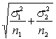<strong>If two random samples of sizes and are selected independently from two populations with variances and , then the standard error of the sampling distribution of the sample mean difference, , equals:</strong> A) . B) . C) . D) .