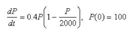 Find the solution of the initial-value problem and use it to find the population when