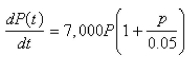 <strong>Select the correct Answer: for each question. Suppose that a population grows according to a logistic model with carrying capacity and per year.Choose the logistic differential equation for these data.</strong> A) B) C) D) E)