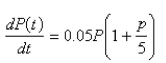 <strong>Select the correct Answer: for each question. Suppose that a population grows according to a logistic model with carrying capacity and per year.Choose the logistic differential equation for these data.</strong> A) B) C) D) E)