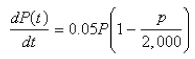 <strong>Suppose that a population grows according to a logistic model with carrying capacity and per year.Choose the logistic differential equation for these data.</strong> A) B) C) D) E)