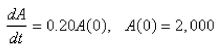 <strong>A sum of is invested at interest.If is the amount of the investment at time for the case of continuous compounding, write a differential equation and an initial condition satisfied by </strong> A) B) C) D) E)