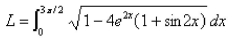 <strong>Select the correct Answer: for each question. Set up, but do not evaluate, an integral for the length of the curve. </strong> A) B) C) D) E)