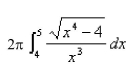 <strong>Select the correct Answer: for each question. Write an integral giving the area of the surface obtained by revolving the curve about the x-axis.(Do not evaluate the integral.) </strong> A) B) C) D)