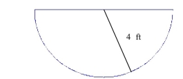 <strong>Select the correct Answer: for each question. You are given the shape of the vertical ends of a trough that is completely filled with water.Find the force exerted by the water on one end of the trough.(The weight density of water is </strong> A)666 lb B)1,331 lb C)2,662 lb D)333 lb