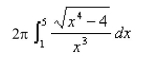 <strong>Select the correct Answer for each question. Write an integral giving the area of the surface obtained by revolving the curve about the (Do not evaluate the integral.) </strong> A) B) C) D)