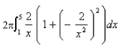 <strong>Select the correct Answer for each question. Write an integral giving the area of the surface obtained by revolving the curve about the (Do not evaluate the integral.) </strong> A) B) C) D)