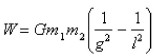 <strong>Select the correct Answer for each question. Newton's Law of Gravitation states that two bodies with masses attract each other with a force where r is the distance between the bodies and G is the gravitation constant.If one of bodies is fixed, find the work needed to move the other from r=l to r=g .</strong> A) B) C) D) E)