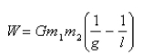 <strong>Select the correct Answer for each question. Newton's Law of Gravitation states that two bodies with masses attract each other with a force where r is the distance between the bodies and G is the gravitation constant.If one of bodies is fixed, find the work needed to move the other from r=l to r=g .</strong> A) B) C) D) E)
