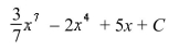 <strong>Select the correct Answer: for each question. Find the indefinite integral. </strong> A) B) C) D)