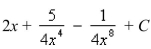 <strong>Select the correct Answer: for each question. Find the indefinite integral. </strong> A) B) C) D)