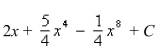 <strong>Select the correct Answer: for each question. Find the indefinite integral. </strong> A) B) C) D)