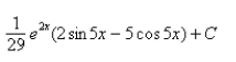 <strong>Select the correct Answer: for each question. Find the integral. </strong> A) B) C) D)