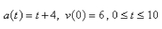 <strong>Select the correct Answer for each question. The acceleration function and the initial velocity are given for a particle moving along a line.Find the velocity at time t and the distance traveled during the given time interval. </strong> A) B) C) D) E)