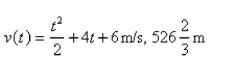 <strong>Select the correct Answer for each question. The acceleration function and the initial velocity are given for a particle moving along a line.Find the velocity at time t and the distance traveled during the given time interval. </strong> A) B) C) D) E)