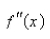 The graph of the second derivative of a function is shown.State the x-coordinates of the inflection points of