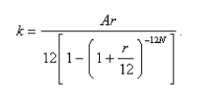 <strong>The size of the monthly repayment that amortizes a loan of dollars in years at an interest rate of per year, compounded monthly, on the unpaid balance is given by The value of can be found by performing the iteration A family secured a loan of $360,000 from a bank to finance the purchase of a house.They have agreed to repay the loan in equal monthly installments of $2342 over 25 years.Find the interest rate on this loan.Round the rate to one decimal place.</strong> A)4.1% B)5.1% C)6.1% D)7.1%