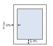A production editor decided that a promotional flyer should have a argin at the top and the bottom, and a margin on each side.The editor further stipulated that the flyer should have an area of 72 Determine the dimensions of the flyer that will result in the maximum printed area on the flyer.Select the correct Answer