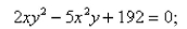 Find the rate of change of with respect to x at the given values of and