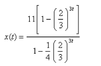 Two chemicals react to form another chemical.Suppose that the amount of chemical formed in time (in hours) is given by where is measured in pounds. a.Find the rate at which the chemical is formed when Round to two decimal places. b.How many pounds of the chemical are formed eventually?