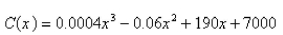 <strong>Select the correct Answer: for each question. Suppose the daily total cost (in dollars) of manufacturing televisions is What is the marginal cost when What is the actual cost incurred in manufacturing the 201st television?</strong> A) B) C) D)
