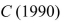 Let be the total value of US currency (coins and banknotes) in circulation at time.The table gives values of this function from 1980 to 2000, as of September 30, in billions of dollars.Estimate the value of C Select the correct Answer Answers are in billions of dollars per year.Round yourAnswer to two decimal places.