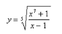 Use logarithmic differentiation to find the derivative of the function.