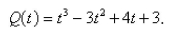 The quantity of charge in coulombs that has passed through a point in a wire up to time (measured in seconds) is given by Find the current when Select the correct Answer