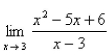 <strong>Select the correct Answer for each question. Find the limit if it exists.</strong> A)-2 B)Does not exist C)3 D)1
