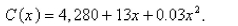 <strong>Select the correct Answer for each question. The cost (in dollars) of producing x units of a certain commodity is Find the average rate of change with respect to when the production level is changed from to </strong> A) B) C) D) E)